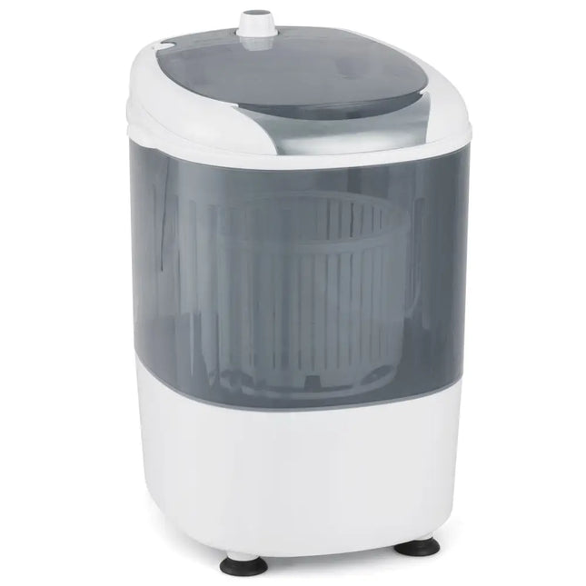 Portable Mini Washing Machine Semi-Automatic Washer and Spinner Combo with Single Tub-Gray - Gray - Washing Machines