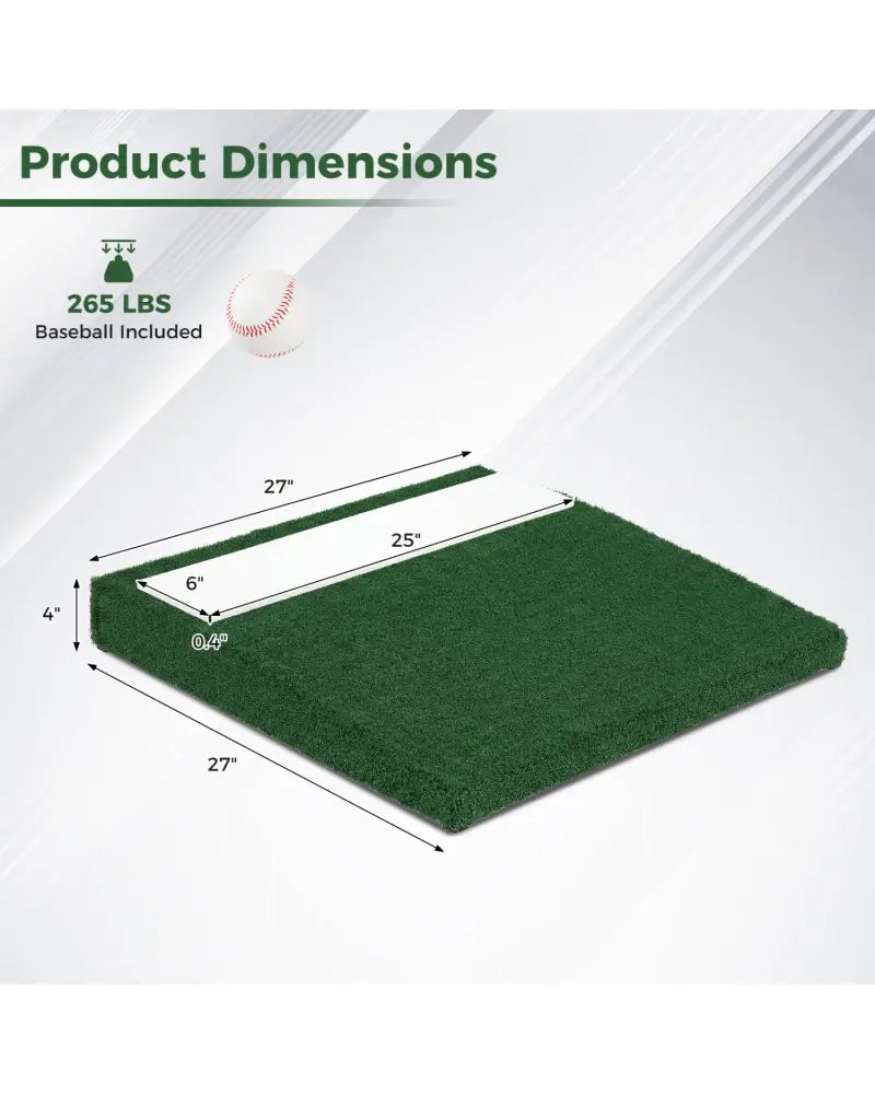 Portable Pitching Mound with Baseball Pitching EVA Carry Handle - Golf