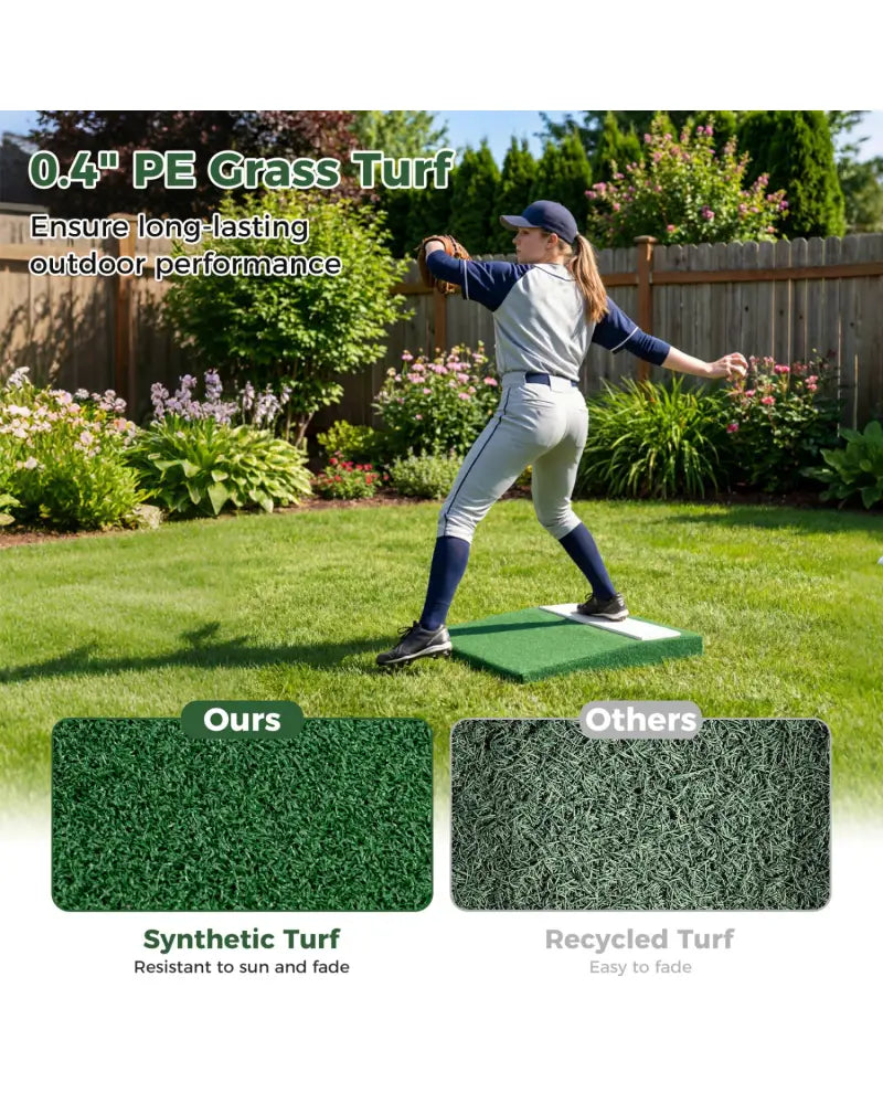 Portable Pitching Mound with Baseball Pitching EVA Carry Handle - Golf