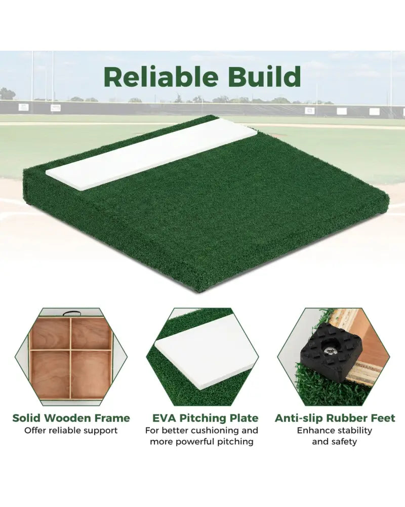 Portable Pitching Mound with Baseball Pitching EVA Carry Handle - Golf