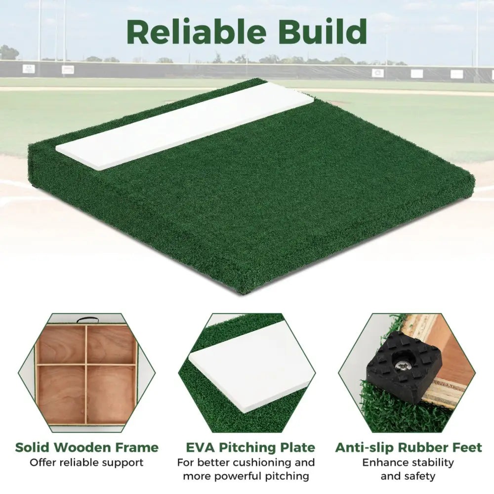 Portable Pitching Mound with Baseball Pitching EVA Carry Handle - Golf