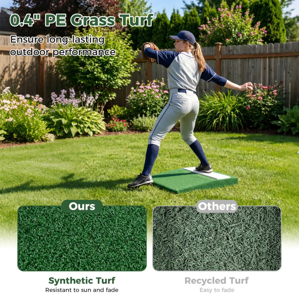 Portable Pitching Mound with Baseball Pitching EVA Carry Handle - Golf