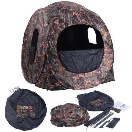 Portable Pop up Ground Camo Blind Hunting Enclosure - Tents