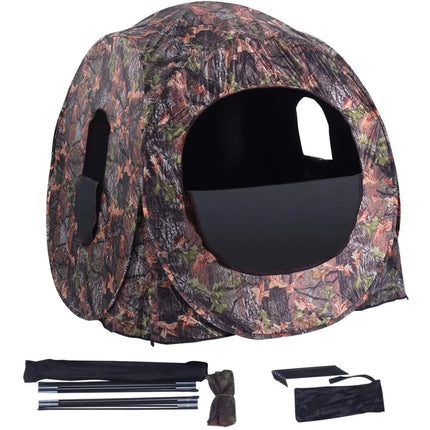 Portable Pop up Ground Camo Blind Hunting Enclosure - Tents
