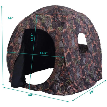 Portable Pop up Ground Camo Blind Hunting Enclosure - Tents
