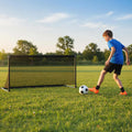 Portable POP Up Toddler Soccer Net with Metal Frame-L - Black - Sport Equipments