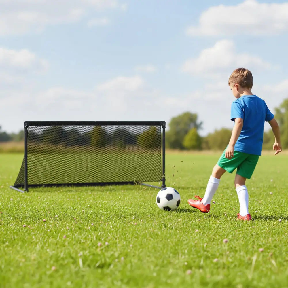 Portable POP Up Toddler Soccer Net with Metal Frame-S - Black - Sport Equipments
