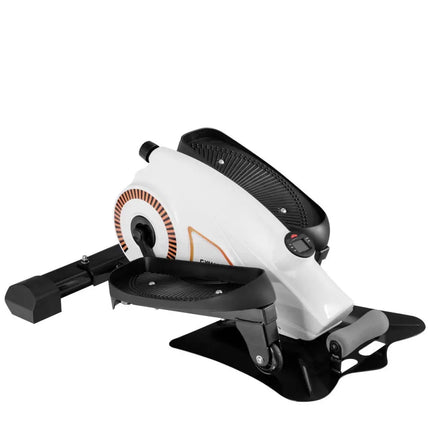 Portable Resistance Adjustable Mini Magnetic Elliptical Stepper Machine - Black & White - Elliptical Trainers