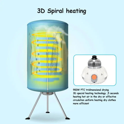 Portable Ventless Laundry Clothes Dryer Costway