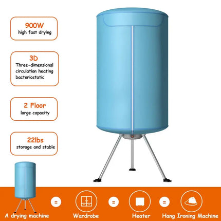 Portable Ventless Laundry Clothes Dryer Costway