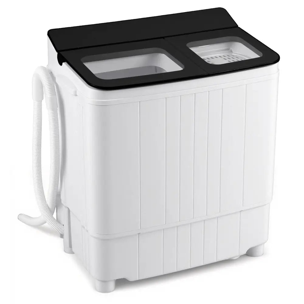 Portable Washing Machine 18 lbs Mini Laundry Machine with 11 LBS Washer-Black - Black - Washing Machines
