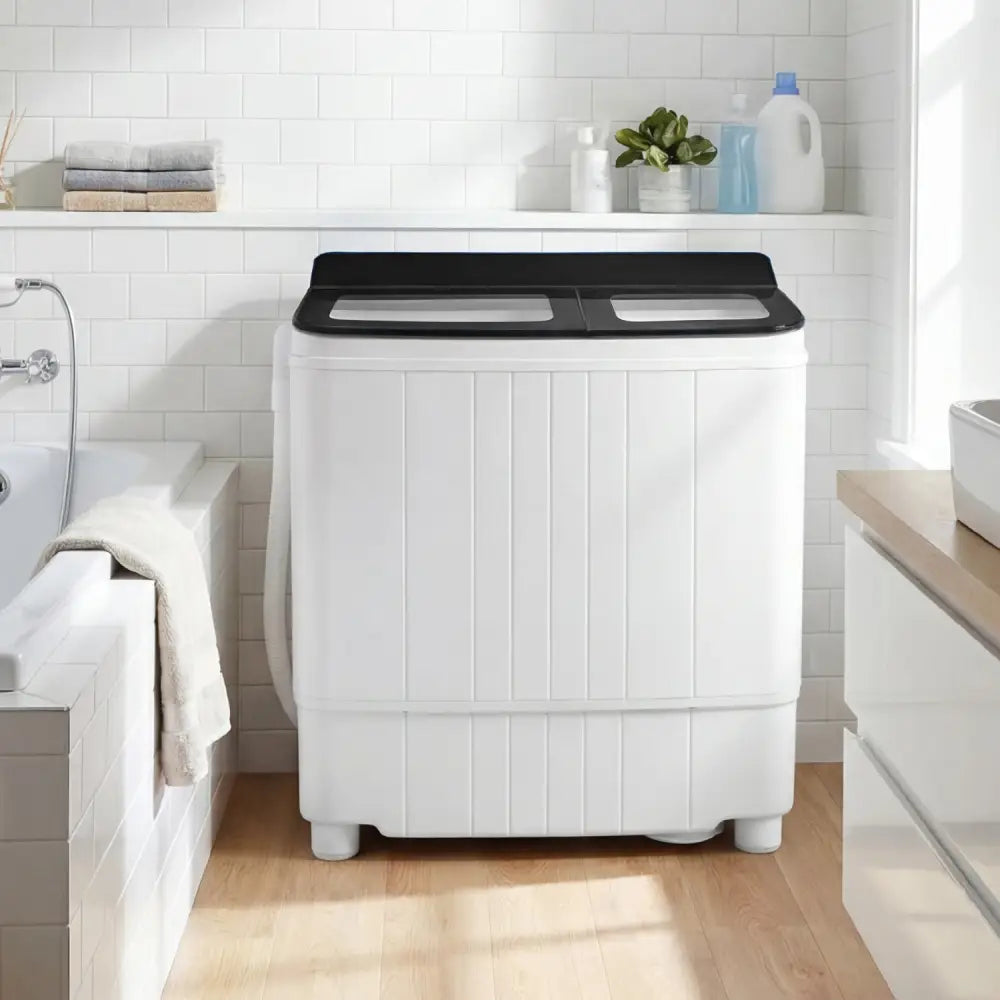 Portable Washing Machine 18 lbs Mini Laundry Machine with 11 LBS Washer-Black - Black - Washing Machines