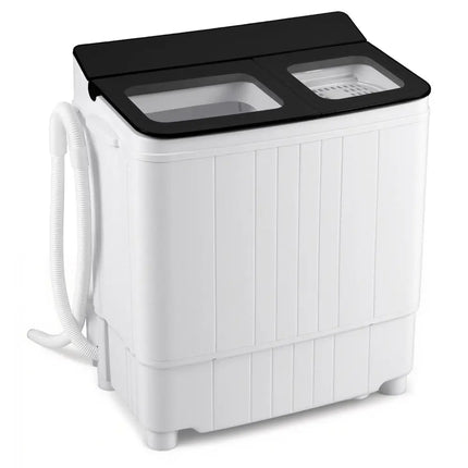 Portable Washing Machine 18 lbs Mini Laundry Machine with 11 LBS Washer-Black - Black - Washing Machines