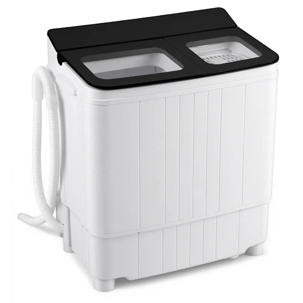 Portable Washing Machine 18 lbs Mini Laundry Machine with 11 LBS Washer-Black - Black - Washing Machines