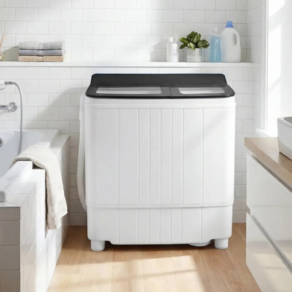 Portable Washing Machine 18 lbs Mini Laundry Machine with 11 LBS Washer-Grey - Gray - Washing Machines