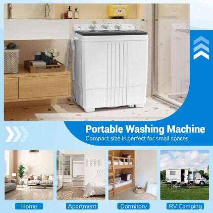 Portable Washing Machine for Dorms and Apartment-Black - Black - Washing Machines