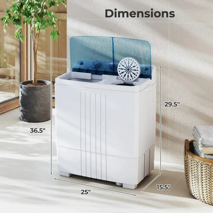 Portable Washing Machine for Dorms and Apartment-Blue Costway