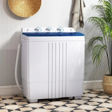 Portable Washing Machine for Dorms and Apartment-Blue Costway