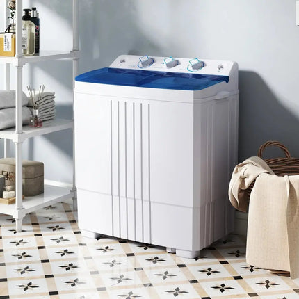Portable Washing Machine for Dorms and Apartment-Blue Costway