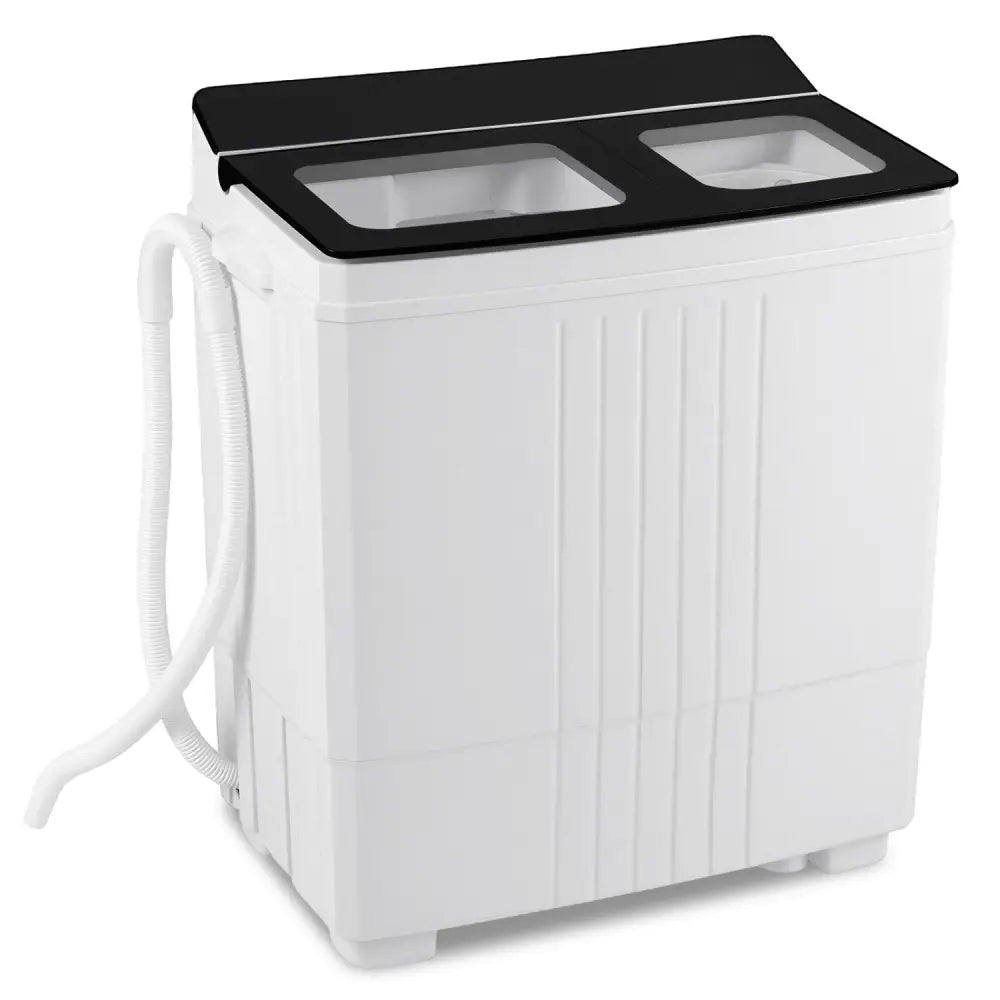 Portable Washing Machine with 12 LBS Washer and 8 LBS Spinner Combo for Apartments-Black - Black - Washing Machines