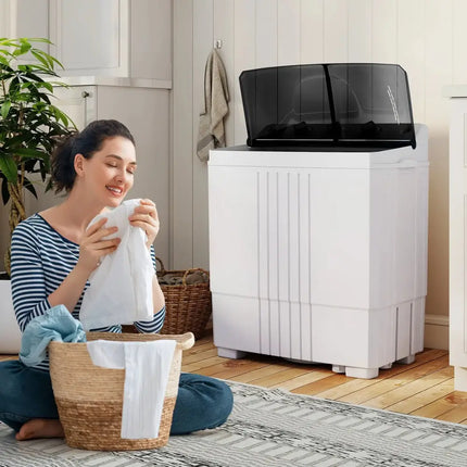 Portable Washing Machine with Built-in Drain Pump-Black Costway