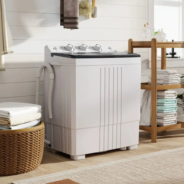 Portable Washing Machine with Built-in Drain Pump-Black Costway