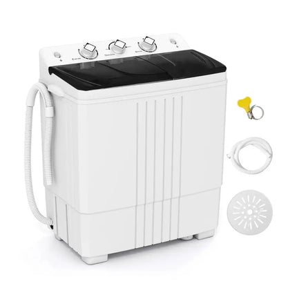 Portable Washing Machine with Built-in Drain Pump-Black Costway
