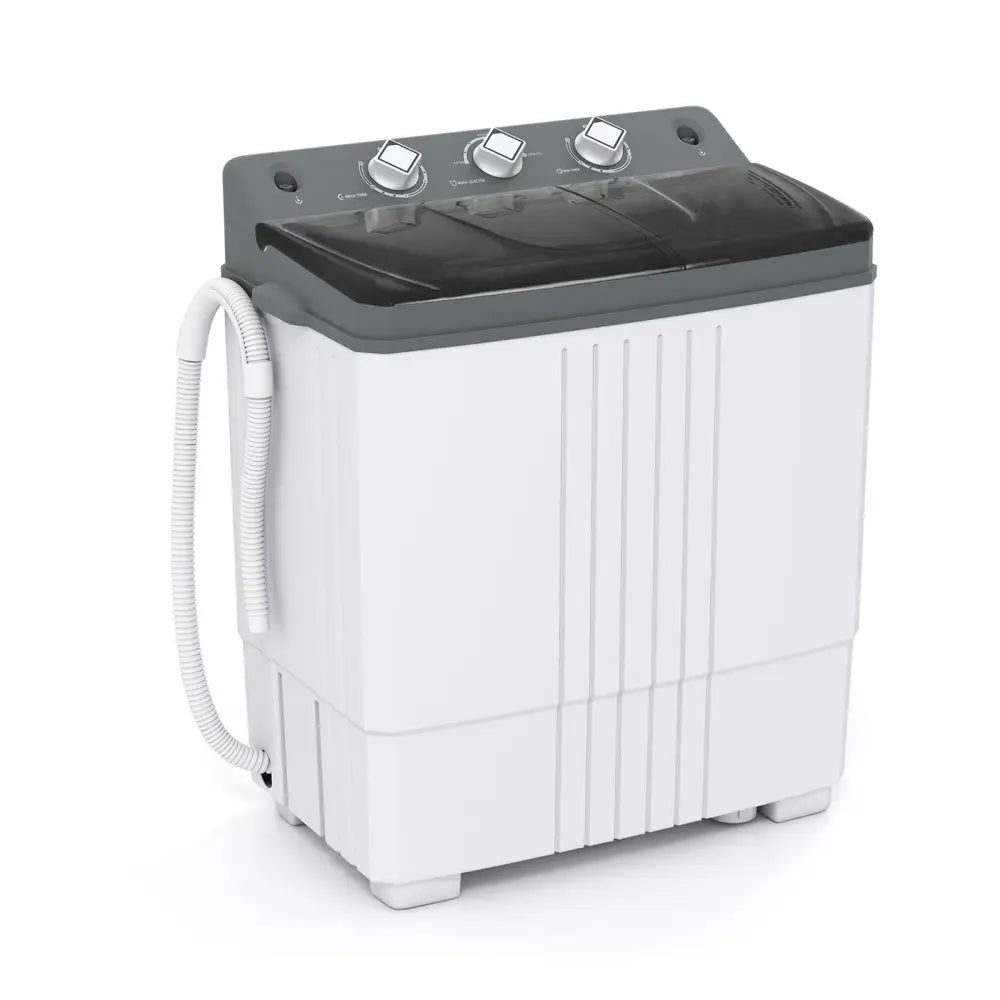 Portable Washing Machine with Built-in Drain Pump-Gray - Gray - Washing Machines
