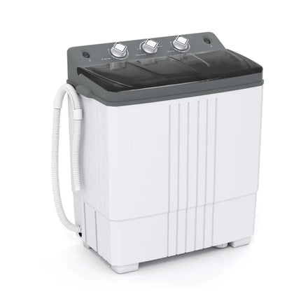 Portable Washing Machine with Built-in Drain Pump-Gray Costway