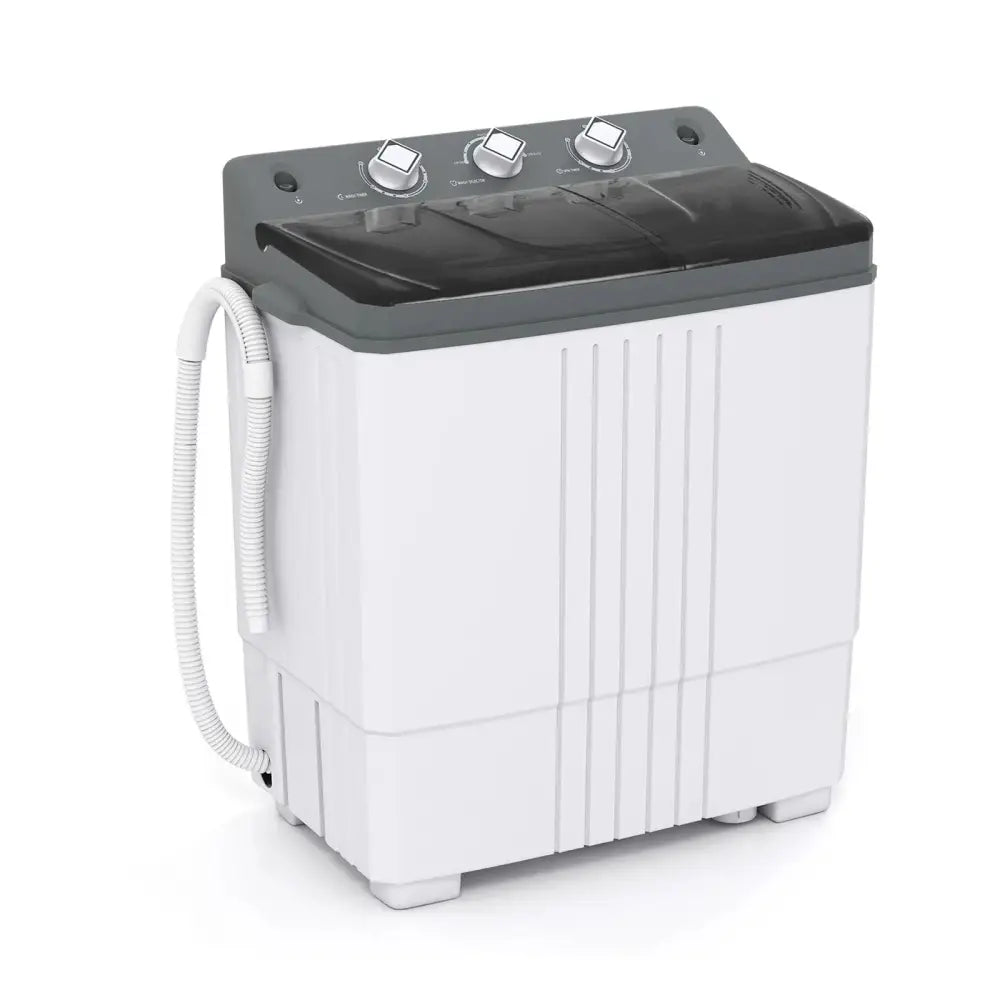 Portable Washing Machine with Built-in Drain Pump-Gray Costway