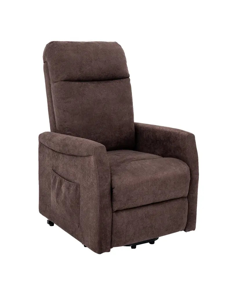 Power Lift Recliner Chair with Remote Control for Elderly-Brown - Brown - Recliners