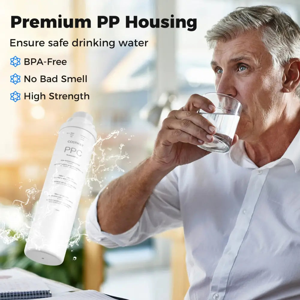 PPC Filter Replacement for Countertop Reverse Osmosis System Twist-in Install - Water Dispensers