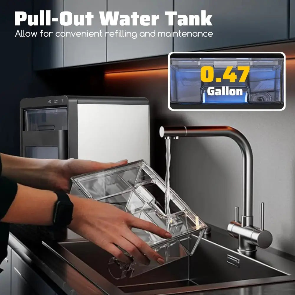 Premium Ice and Coffee Duo CNN-Acclaimed Nugget Ice Maker and 20-Bar Stainless Espresso Machine Costway