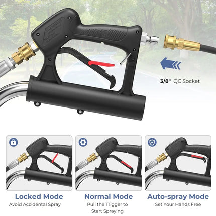 Pressure Washer Surface Cleaner Power Cleaner Attachment with Casters - Silver - Pressure Washers