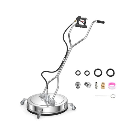 Pressure Washer Surface Cleaner Power Cleaner Attachment with Casters - Silver - Pressure Washers