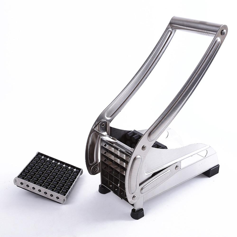 Stainless Steel French Fries Cutter with 2 Blades – Potato Slicer