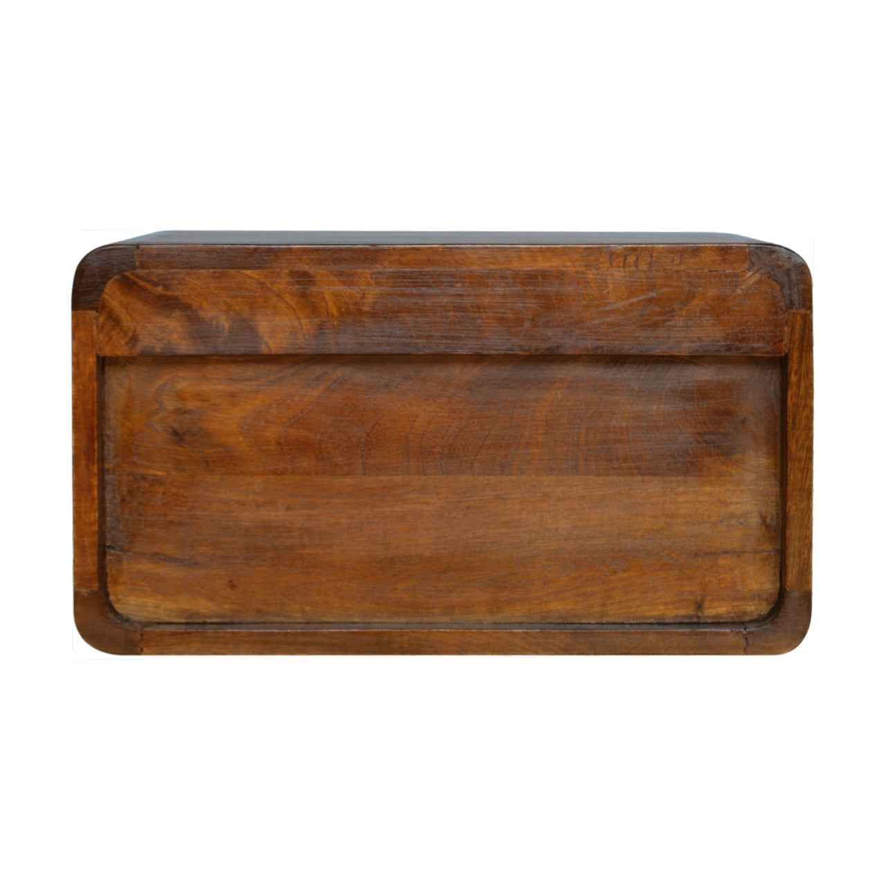 Floating Curved Chestnut Nightstand