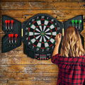 Professional Electronic Dartboard Set with LCD Display - Black - Game Room