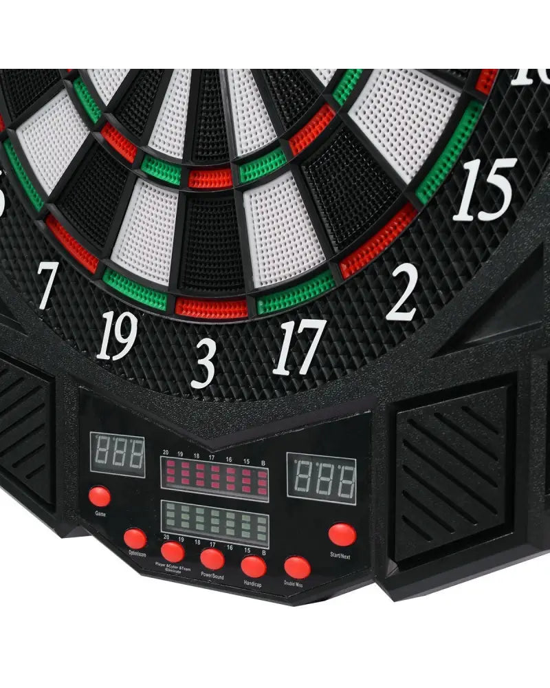 Professional Electronic Dartboard Set with LCD Display - Black - Game Room