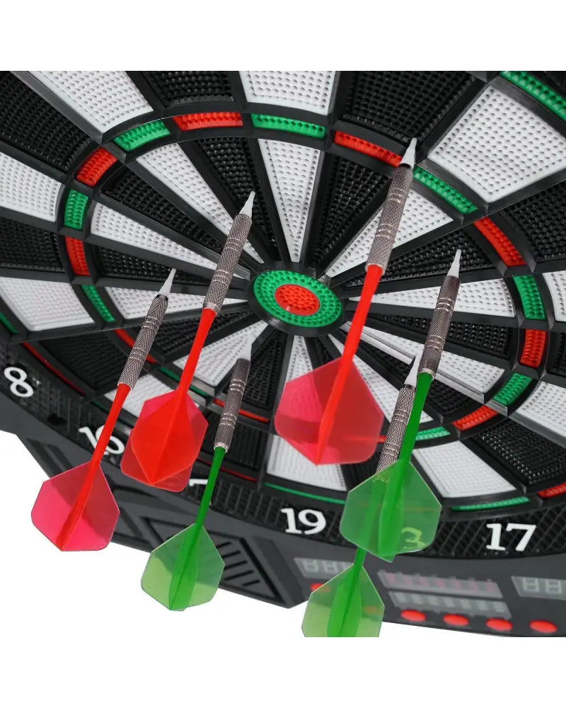 Professional Electronic Dartboard Set with LCD Display - Black - Game Room