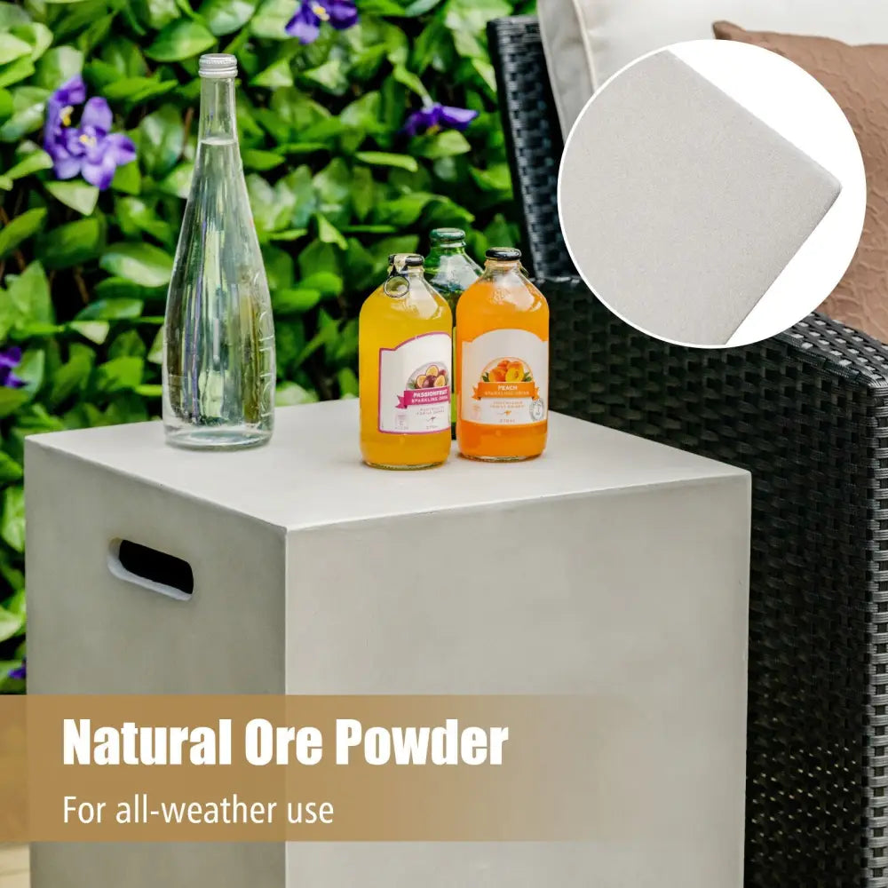 Propane Tank Cover Hideaway Table for Standard 20 Pounds Propane Tank-Gray - Gray - Fire Pit Tables