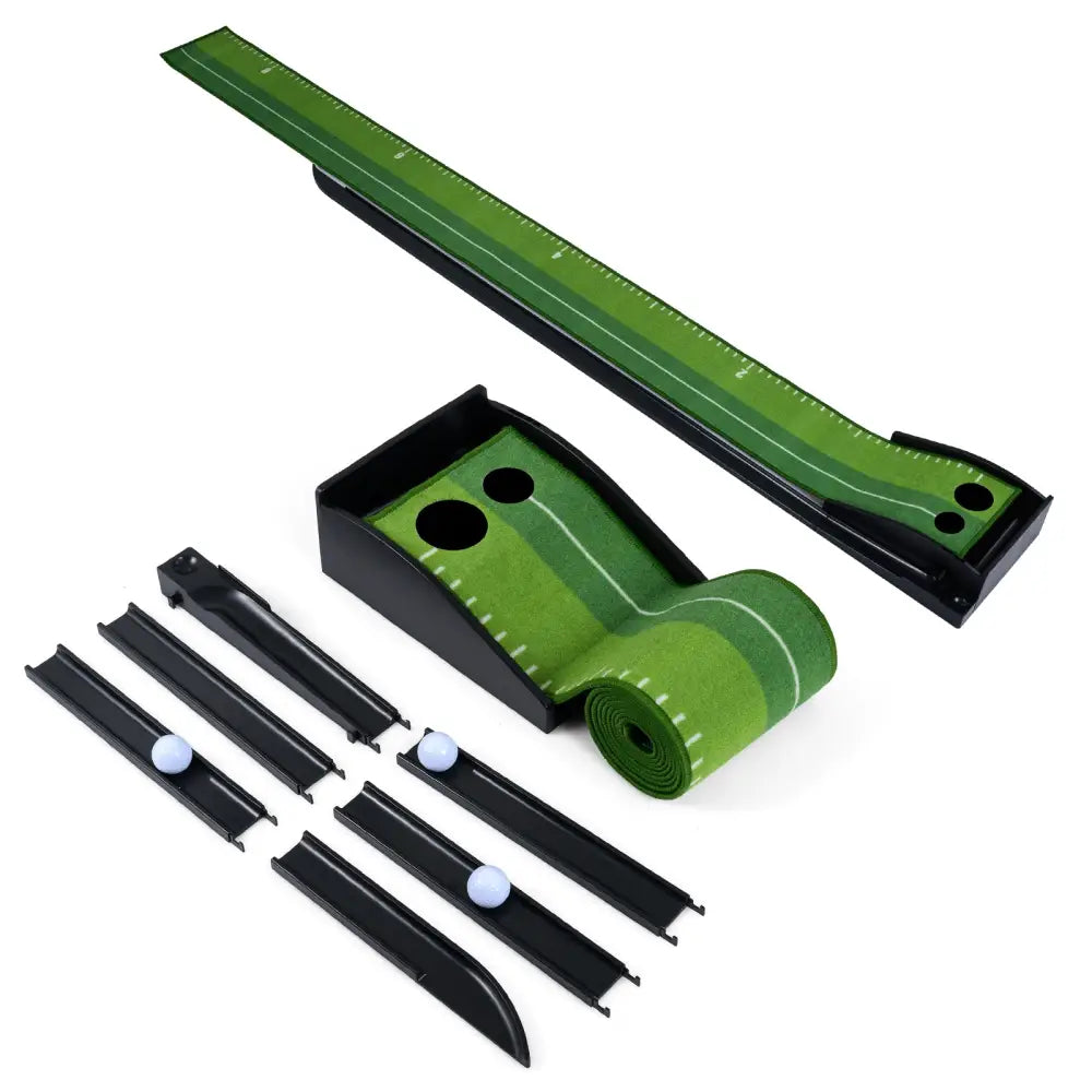 Putting Green Indoor Golf Putting Mat with Auto Ball Return 3 Putting Practice Balls - Golf