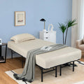 Queen/King Size Folding Steel Platform Bed Frame for Kids and Adults-King Size - Black - Folding Beds