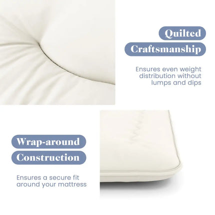 Queen/King/Twin/Full Futon Mattress Floor Sleeping Pad with Washable Cover Beige-Full Size - Beige - Mattresses