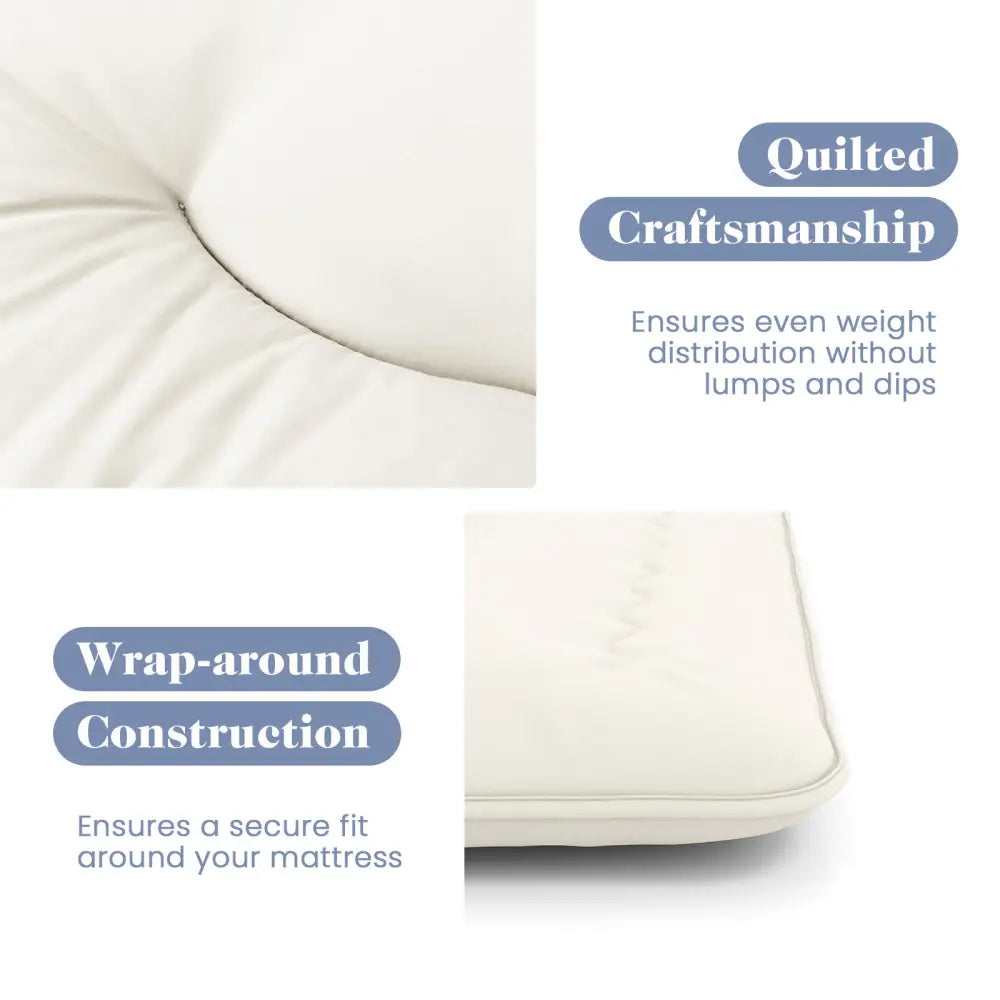 Queen/King/Twin/Full Futon Mattress Floor Sleeping Pad with Washable Cover Beige-Full Size - Beige - Mattresses