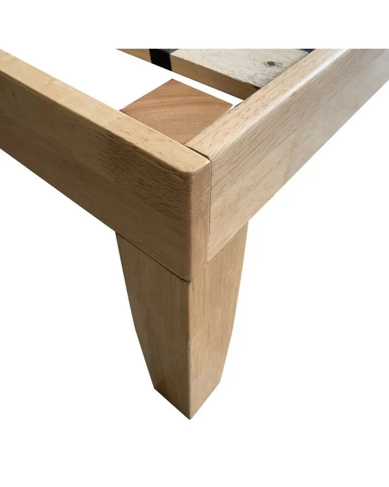 Queen Size 14 Inch Wooden Bed Mattress Frame-Natural - Natural - Simple Bed Frame