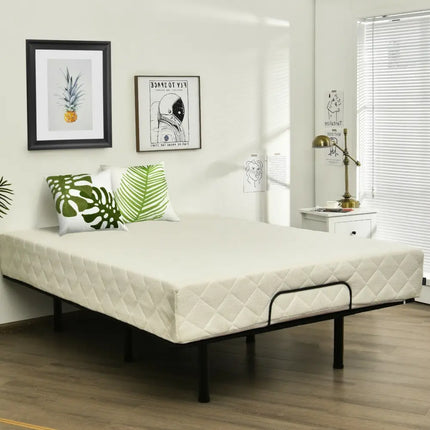 Queen Size Adjustable Bed Base Frame with Wireless Remote Control - Black - Simple Bed Frame
