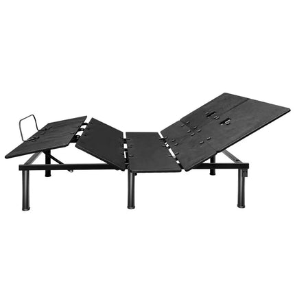 Queen Size Adjustable Bed Base with Head and Foot Incline - Black - Simple Bed Frame