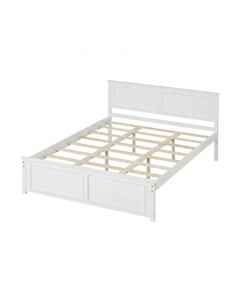 Queen Size Platform Bed Frame with Headboard - Simple Bed Frame