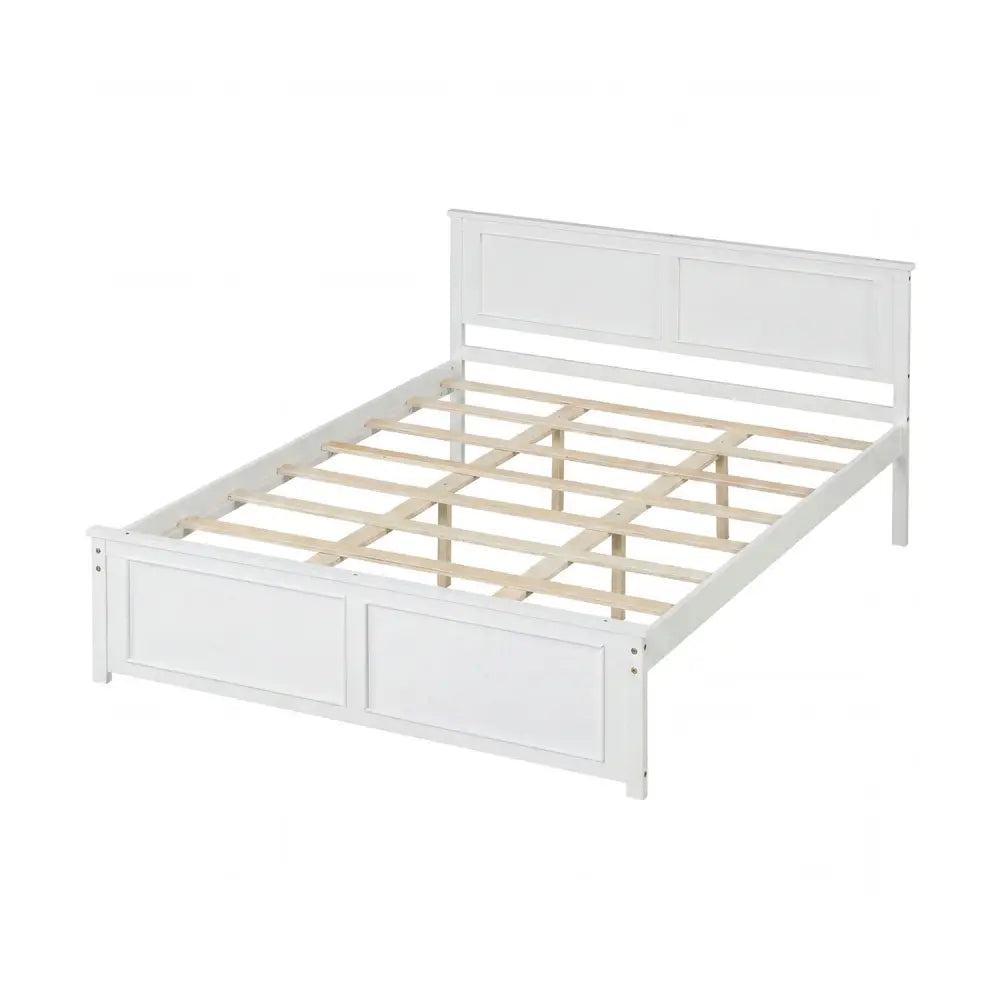 Queen Size Platform Bed Frame with Headboard - Simple Bed Frame